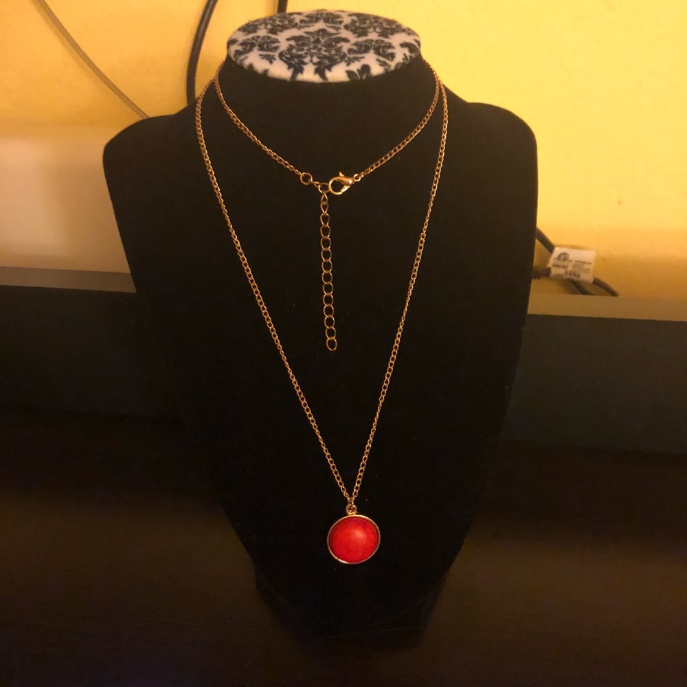 Red stone necklace